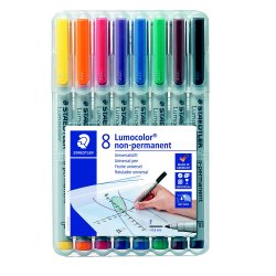 Lumocolor&reg; non-permanent pen 316 WP8, 8 farver